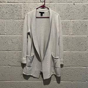 Tahari Cream Cardigan Size Medium